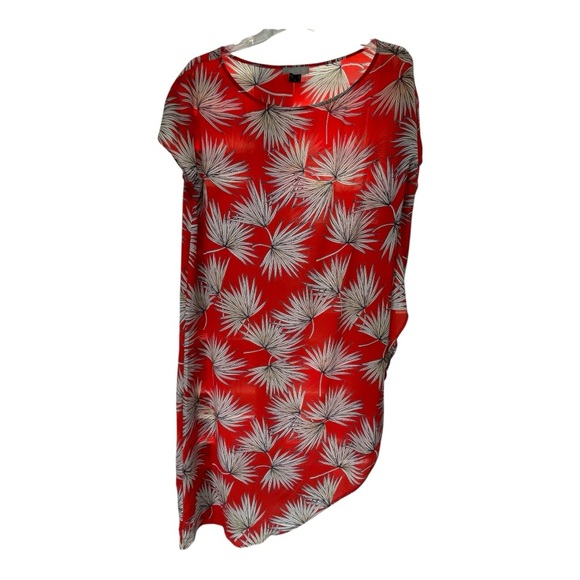 asher Dresses & Skirts - White and Orange Asymmetrical Sundress with Dolman Sleeves